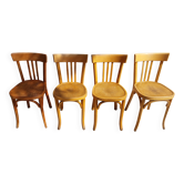 4 Baumann bistro chairs, different shades, vintage