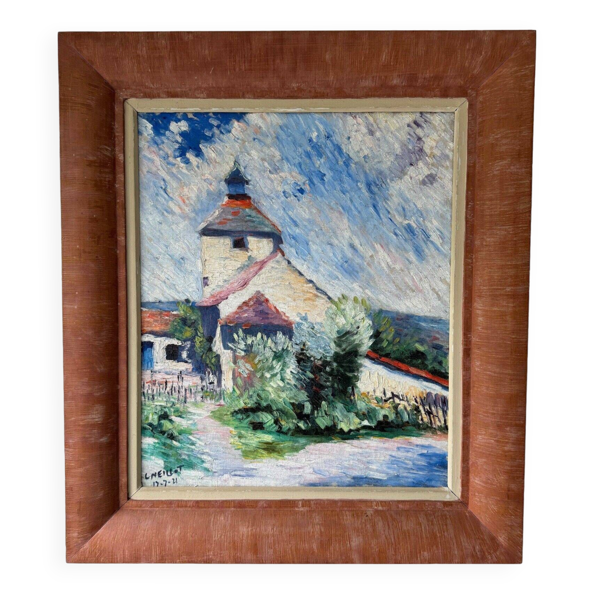 Oil on canvas by Louis Neillot (1898-1973) landscape 1921