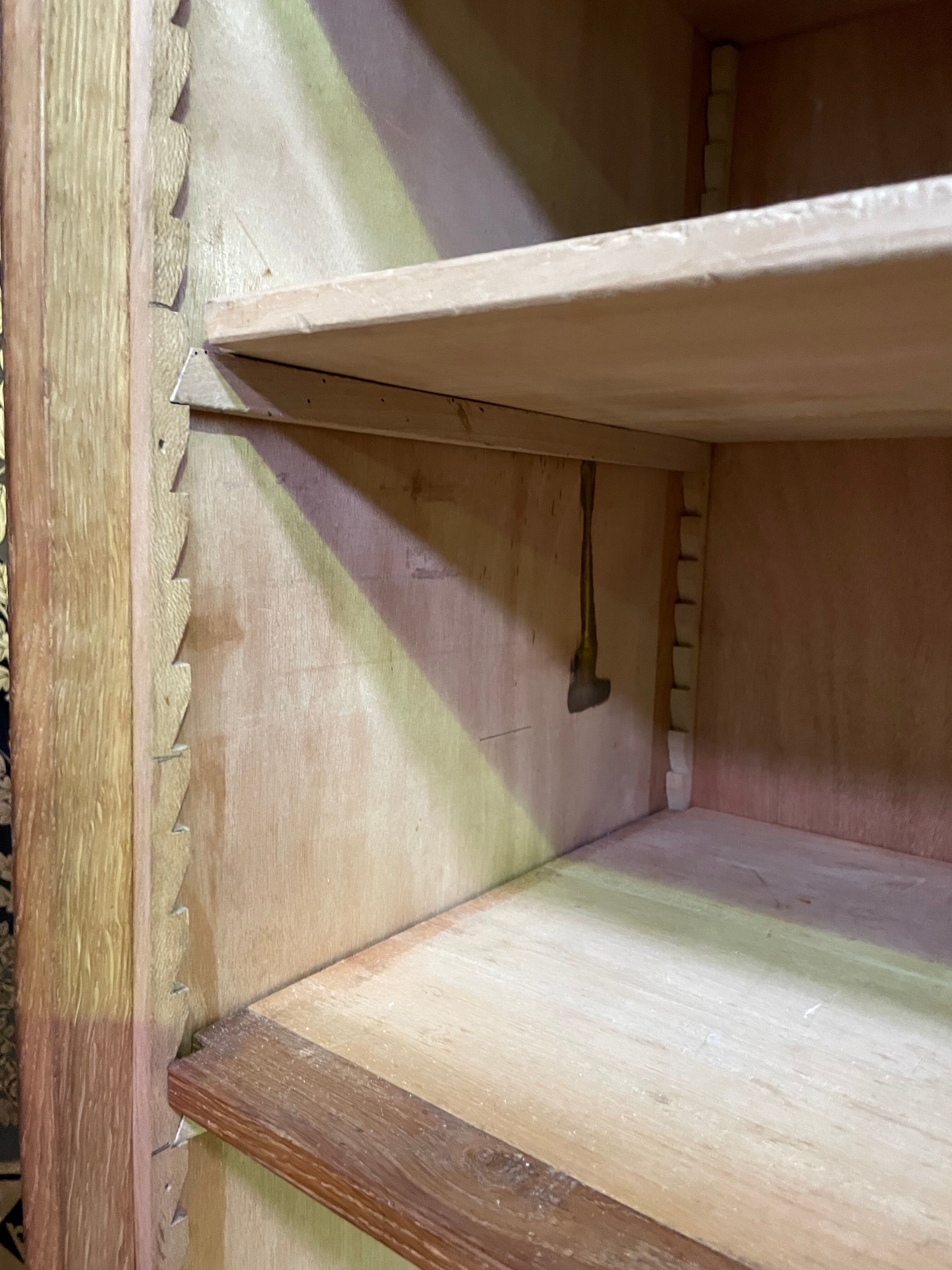 Asymmetrical oak cabinet 1960