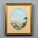 Modern painting landscape with figures, tempera on cardboard, '900