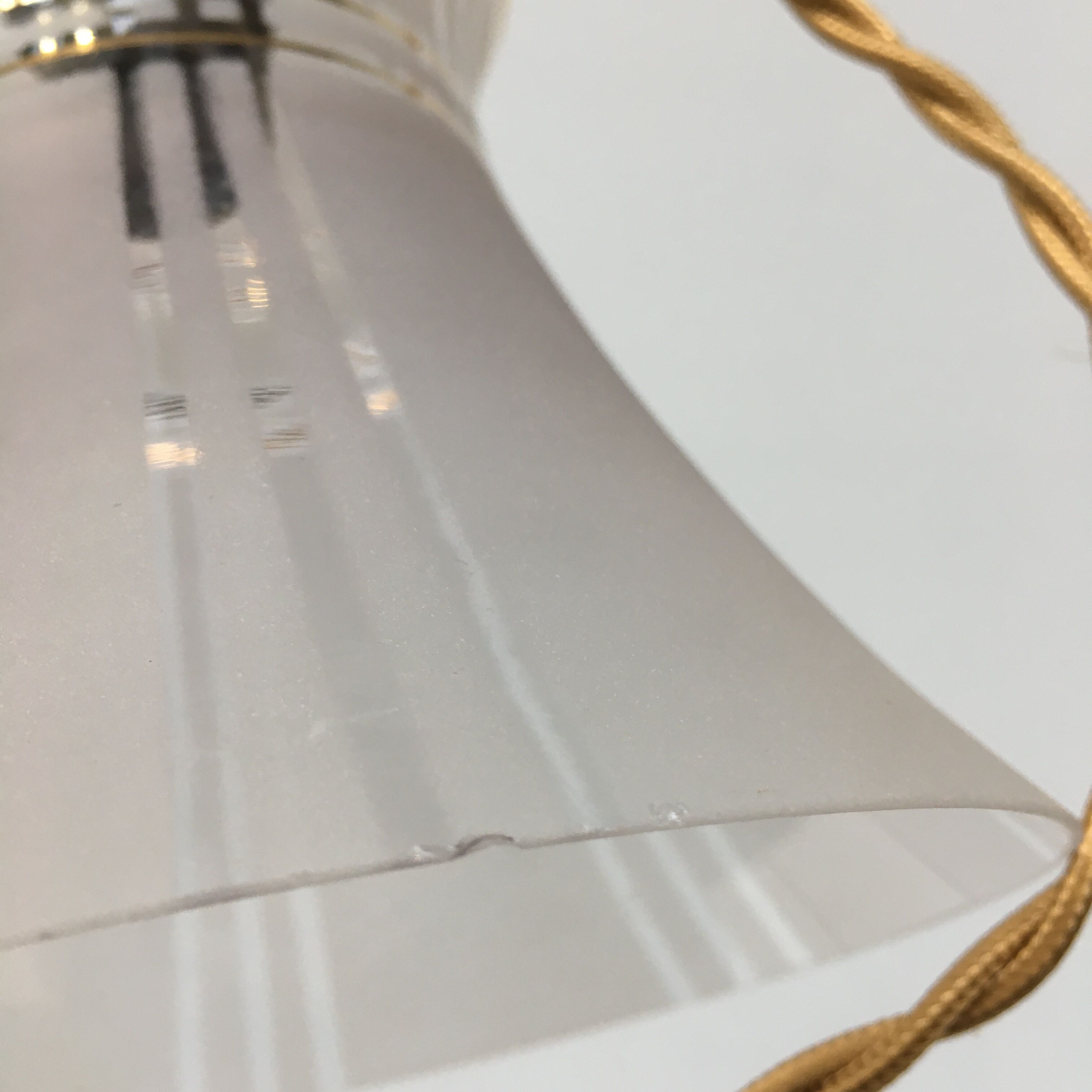 Art Deco hanging lamp in frosted glass