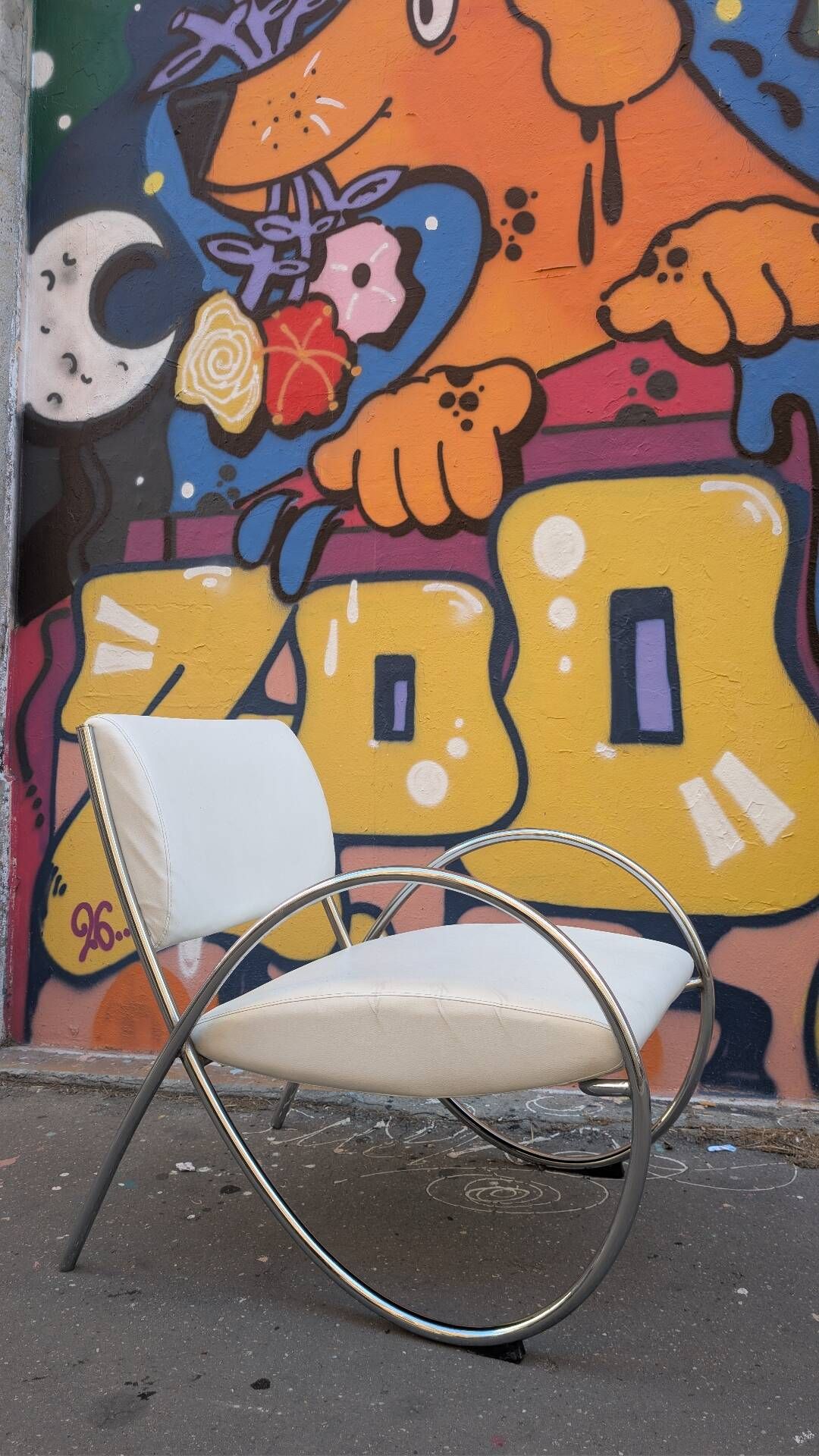 Chair with chrome base