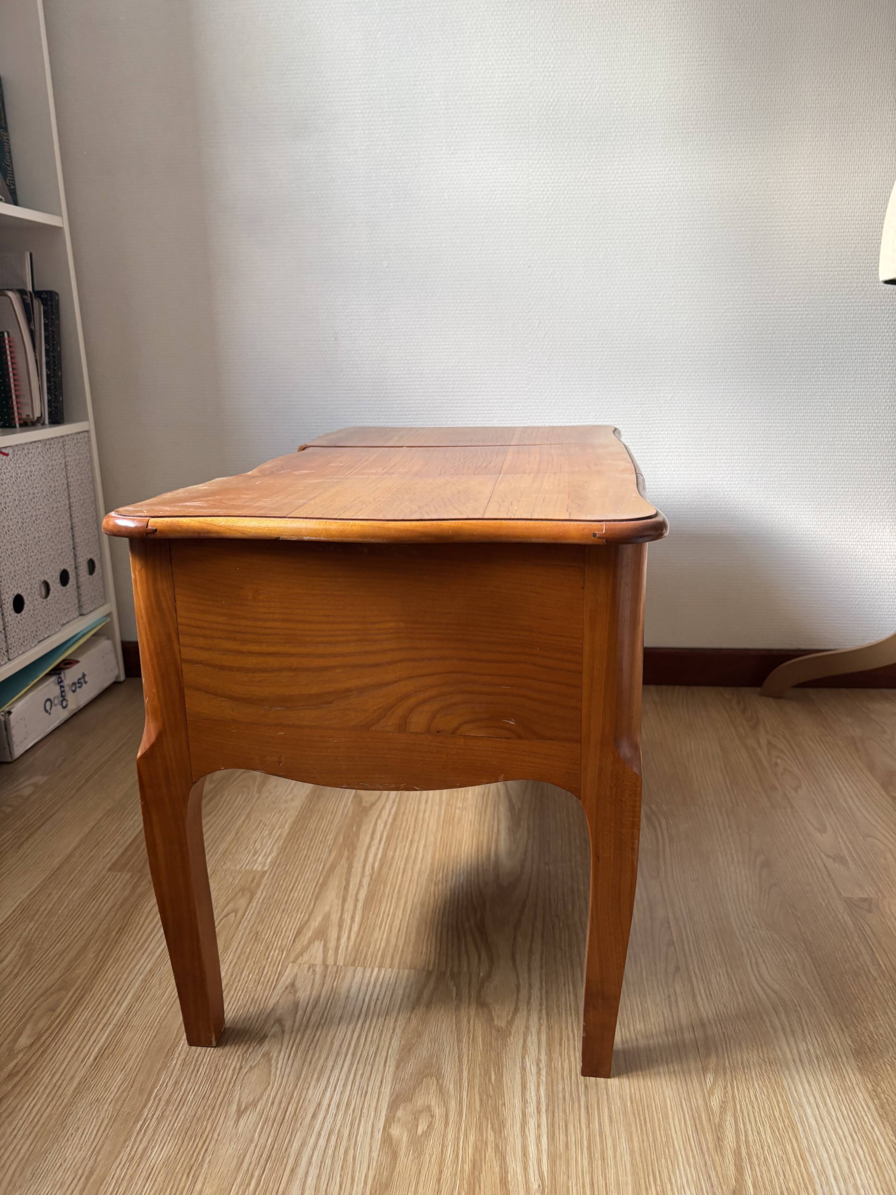 Coiffeuse basse en bois des années 60-70