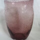 Handmade bubble glass vase