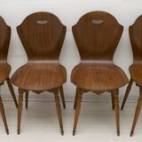 After Carlo Ratti Mid-Century Modern Italian Bentwood Chairs, 1950s