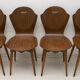 After Carlo Ratti Mid-Century Modern Italian Bentwood Chairs, 1950s