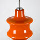 Mid-century orange glass pendant lamp