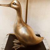 Lamp with brass duck