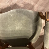 Pair of Louis XVI style medallion armchairs