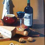 Oil on canvas still life signed Frechin.