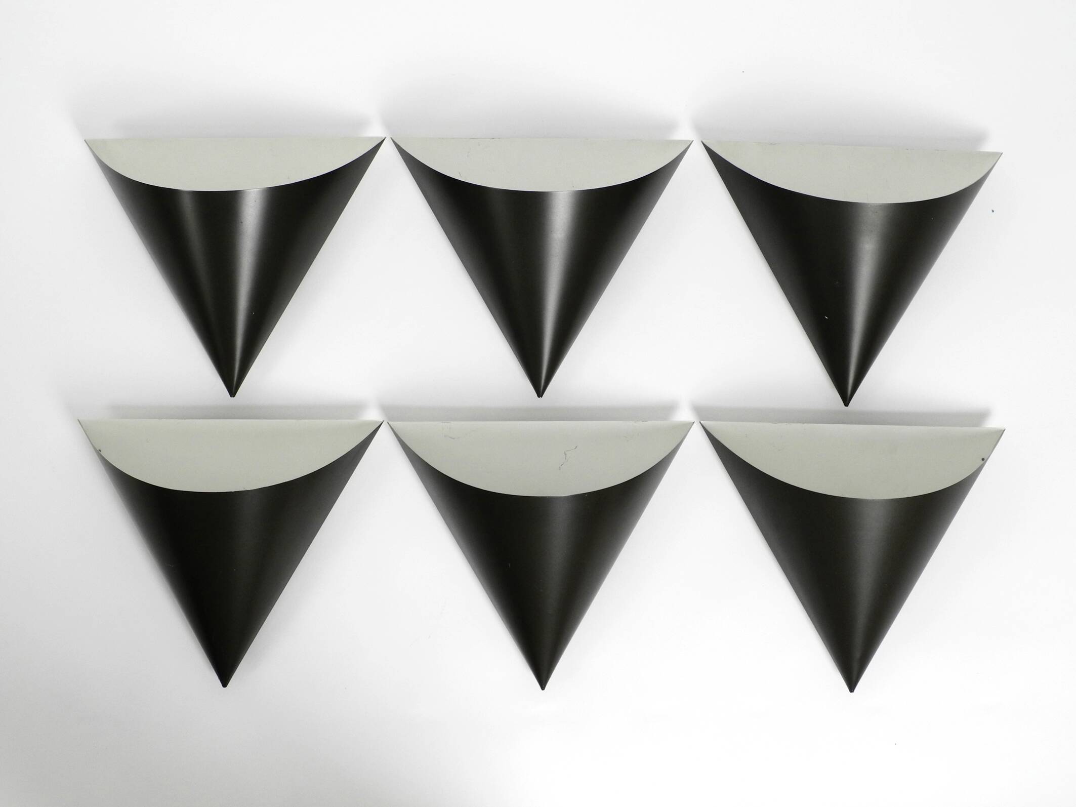 Set of six very rare large 1970s metal wall lights by Staff | Model 2020/21