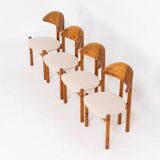 Ensemble de 4 chaises en pin par Vamdrup Stolefabrik (Danemark, années 1970).