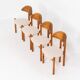 Ensemble de 4 chaises en pin par Vamdrup Stolefabrik (Danemark, années 1970).