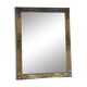 vintage bevelled mirror in rectangular shape, stucco and gilded wood in Louis XV baroque style