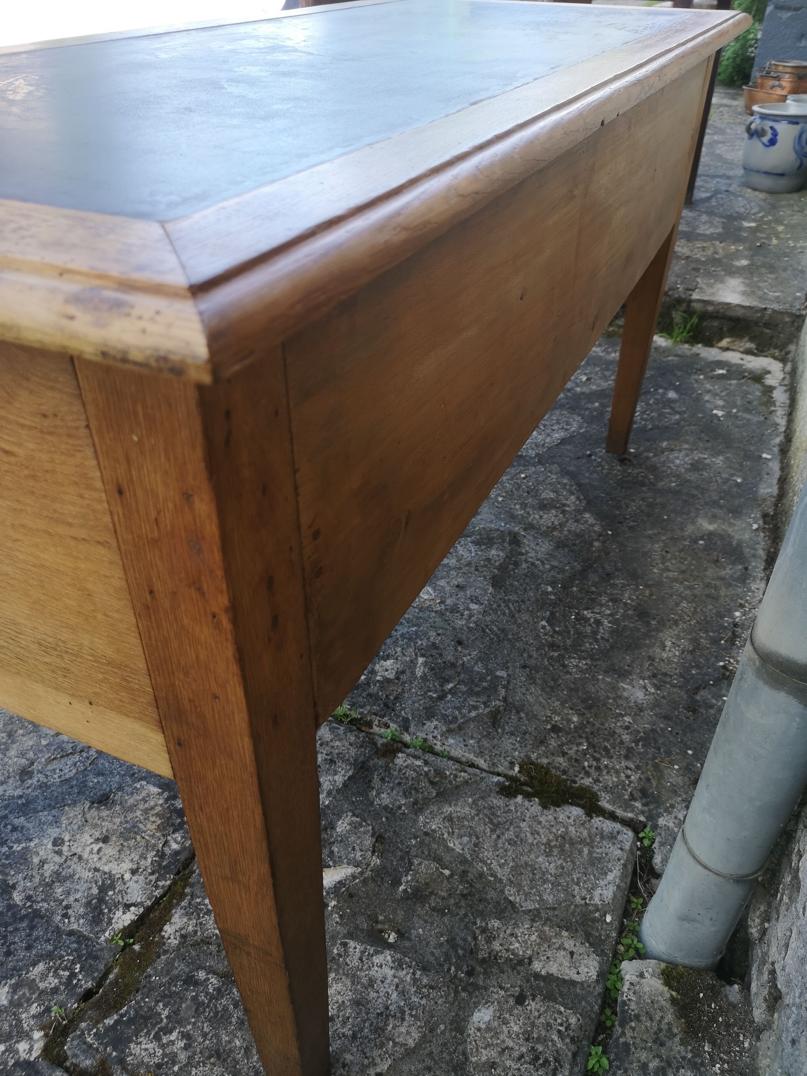 Industrial style oak desk