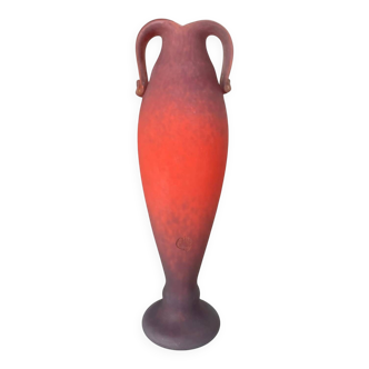 Large Art Deco Vase Signed Delatte Nancy