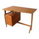 Bureau vintage asymétrique en bois 1960