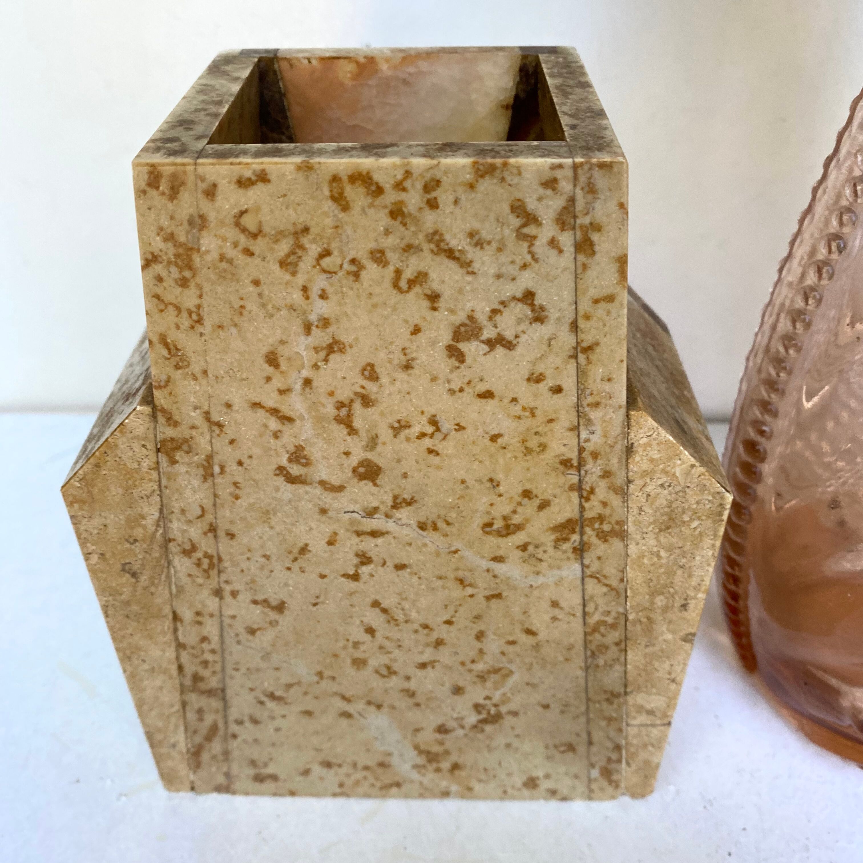 Marble cassolettes art deco