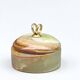 Green onyx catchall - Vintage 1970 green onyx jewellery box
