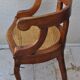 Fauteuil barbier ancien original bois cannage