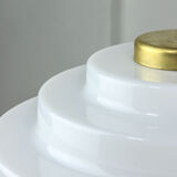 Mid-century cascade brass and plexiglass pendant lamp