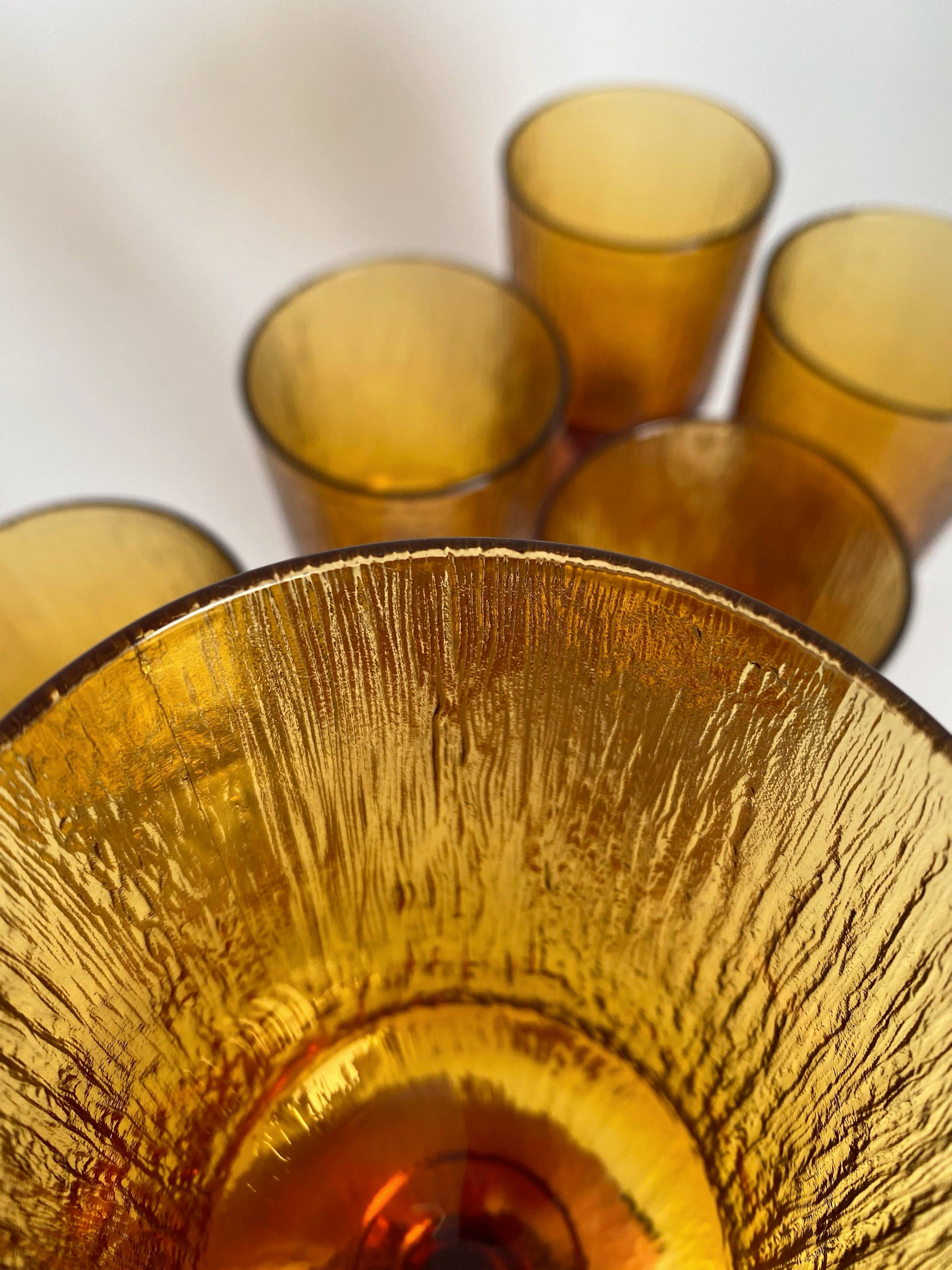 Suite 6 glasses amber vintage glasses