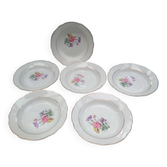 6 René / Digoin soup plates