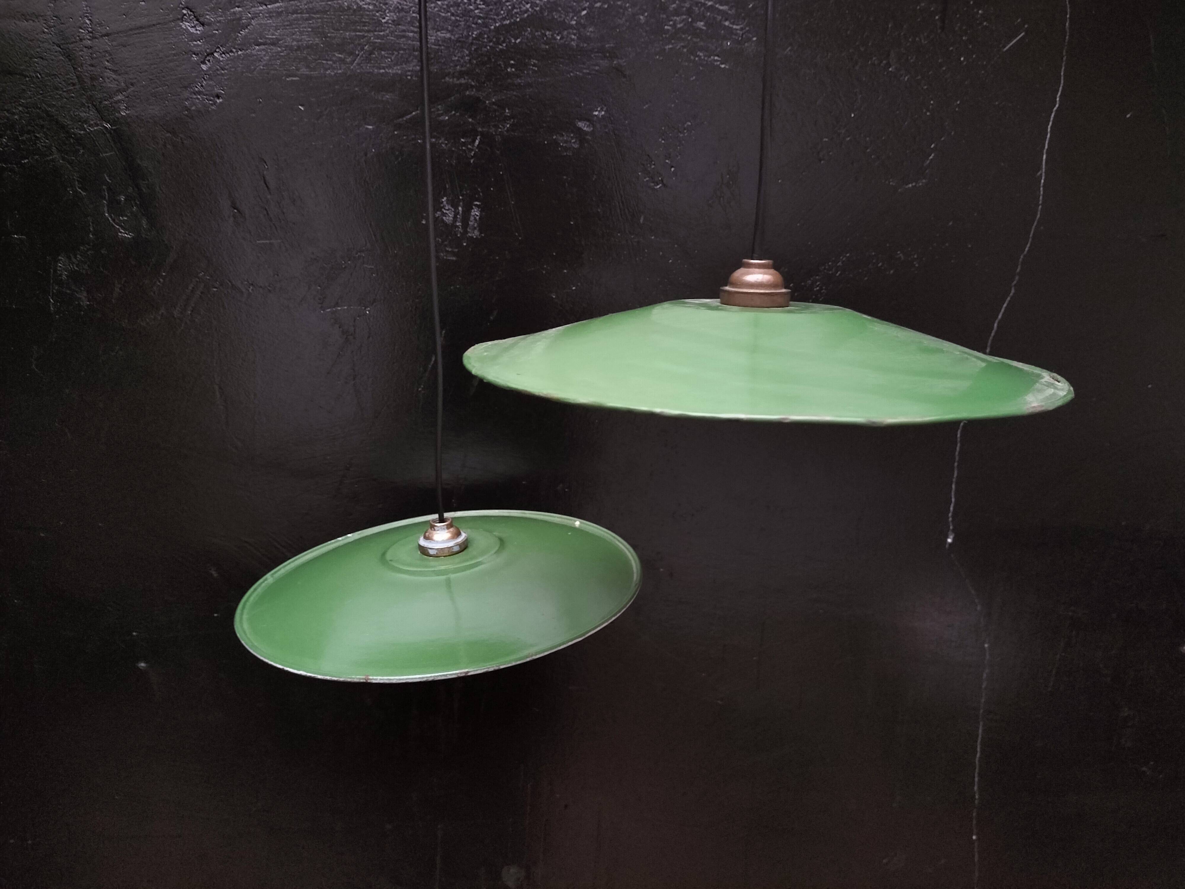 Pair of old pendant lights