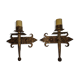 Pair of gold beaten iron