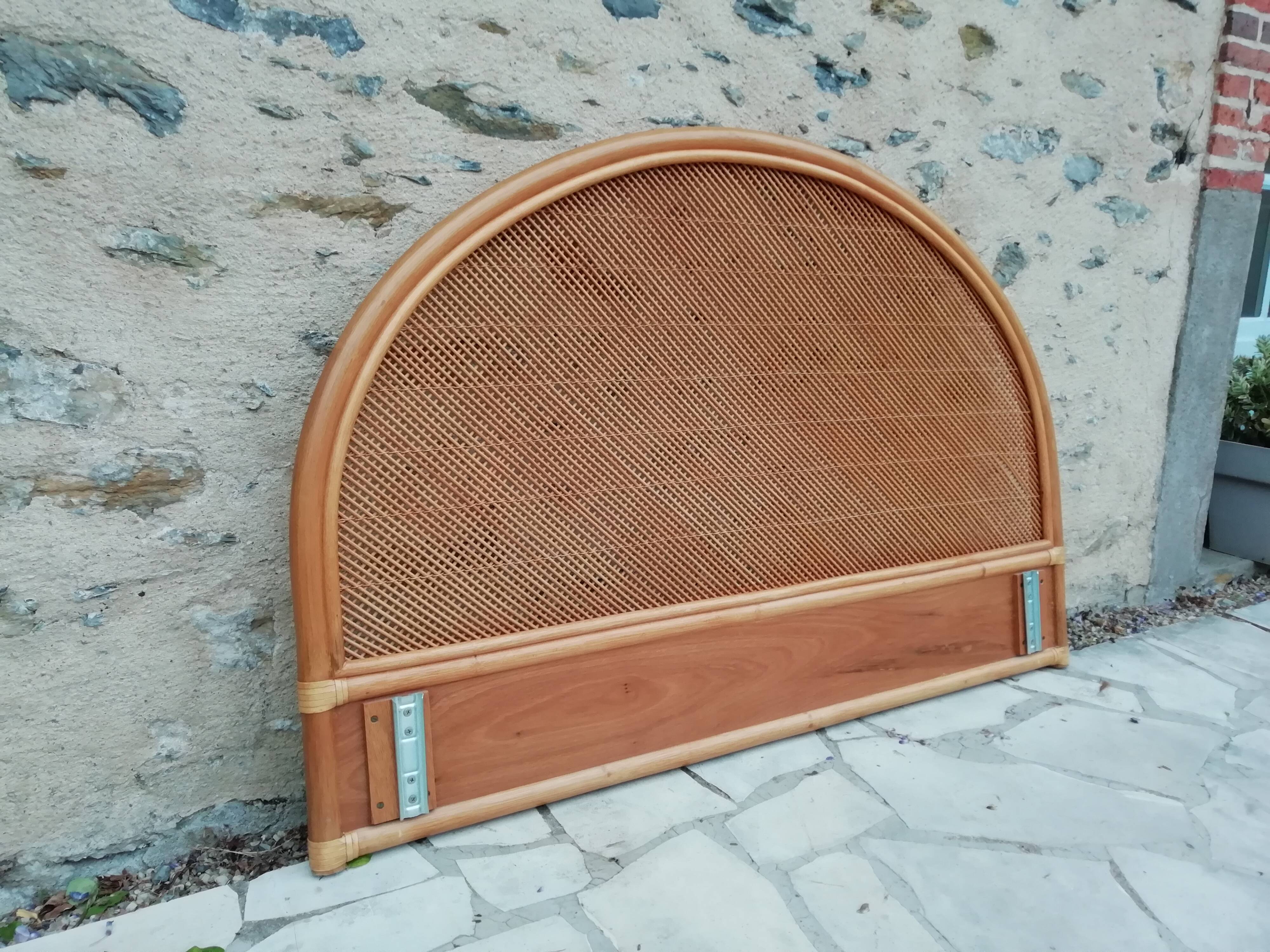 Headboard 2 places rattan /wicker