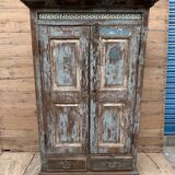 Rajasthani wardrobe in Burmese teak with original patina.