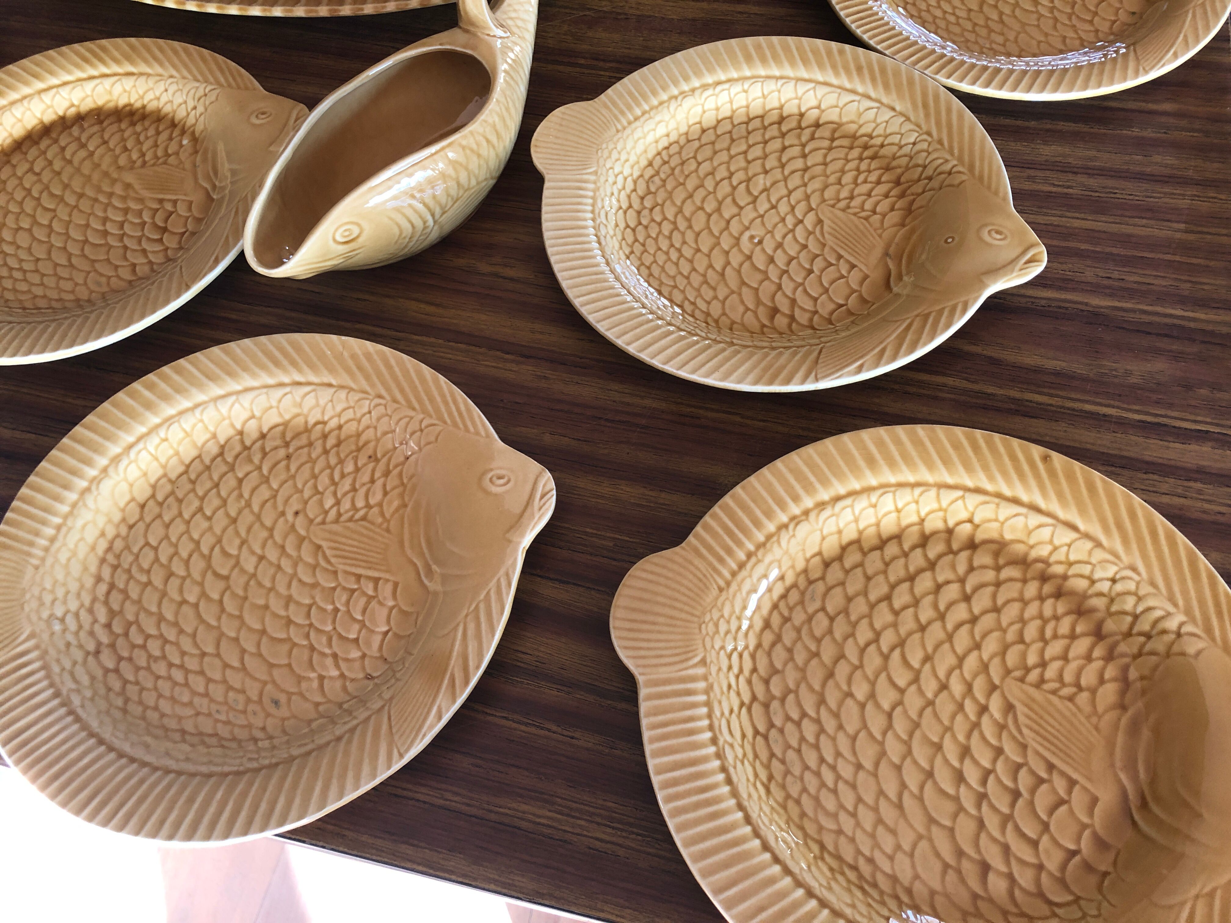 Fish service in Faïence - Sarreguemines