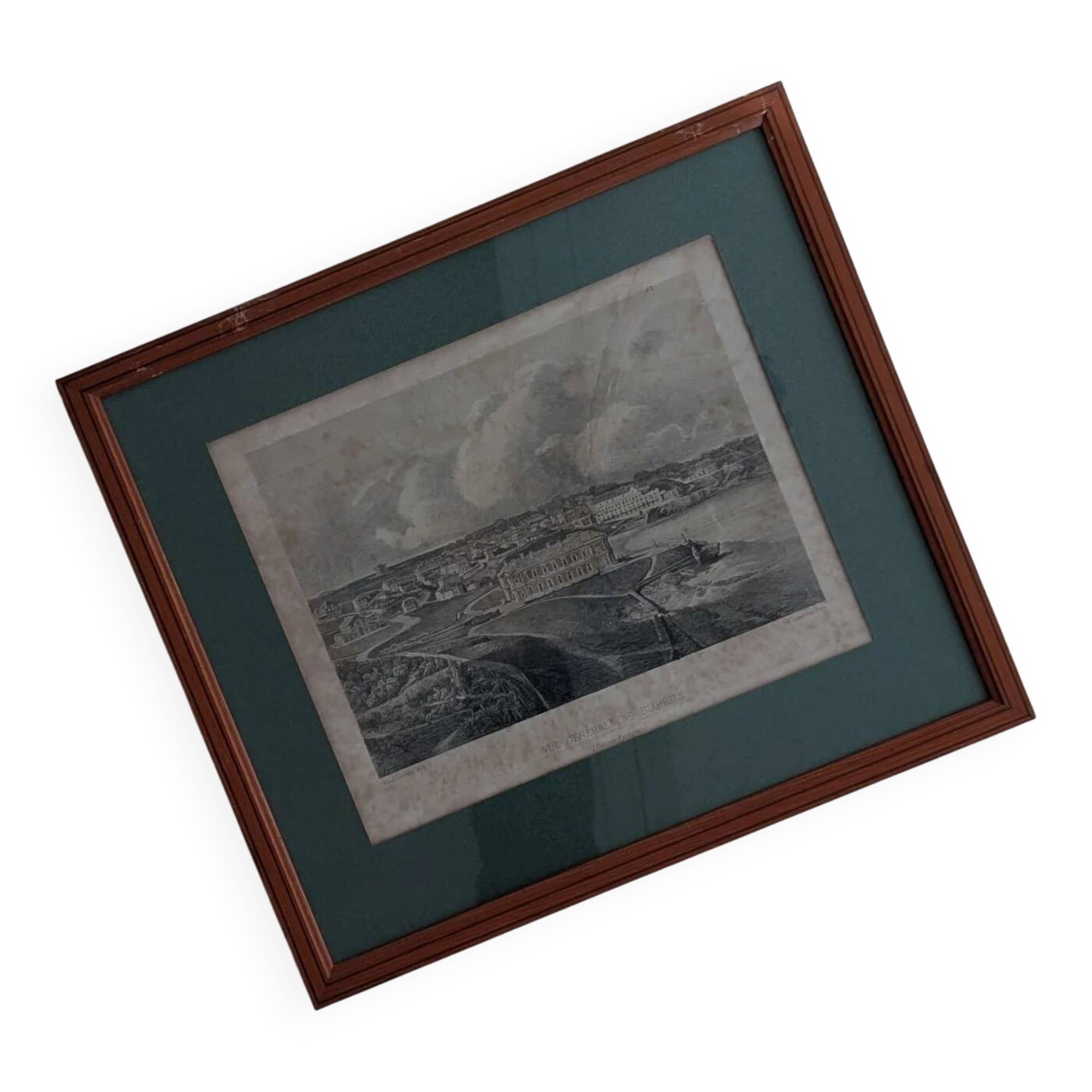 Engraving Biarritz - "General view of Biarritz - Basses-Pyrénées"