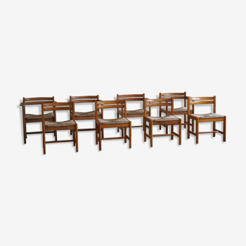 Set of 8 Dining Chairs, Model "Asserbo" by Børge Mogensen, for AB Karl Andersson