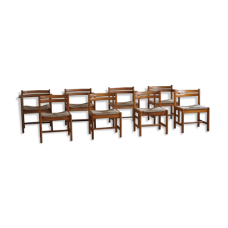 Set of 8 Dining Chairs, Model "Asserbo" by Børge Mogensen, for AB Karl Andersson