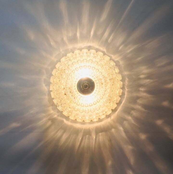 Large Mid-Century Bubble Glass Ceiling Light/Flush Mount by Helena Tynell for Limburg, Germany, 1960
