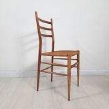 1950s vintage chair, hand-woven chiavarina