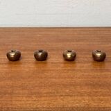 Brutalist Mid-Century Candle Holder in Bronze, 1960s, set of 6