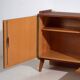 Mid-century walnut veneer sideboard with triangular handles – Czechoslovakia, circa 1960