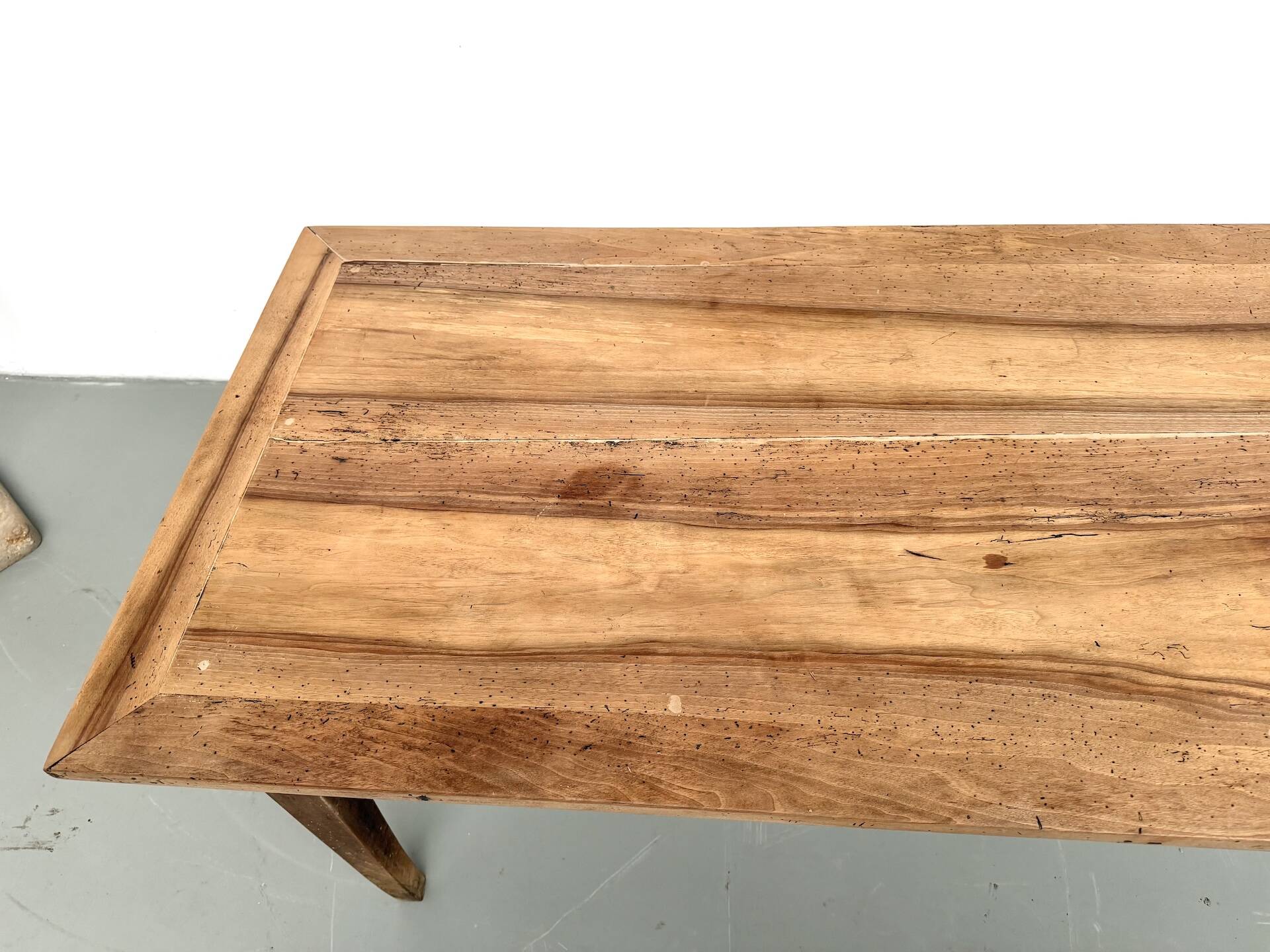 Solid walnut farmhouse table, 1950s.