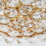 Golden brass chandelier, Sciolari design by Palwa, Germany, 1970s