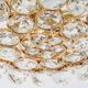 Golden brass chandelier, Sciolari design by Palwa, Germany, 1970s