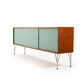 Heinrich Roepstorff Teak and Colored Doors Sideboard 1950s