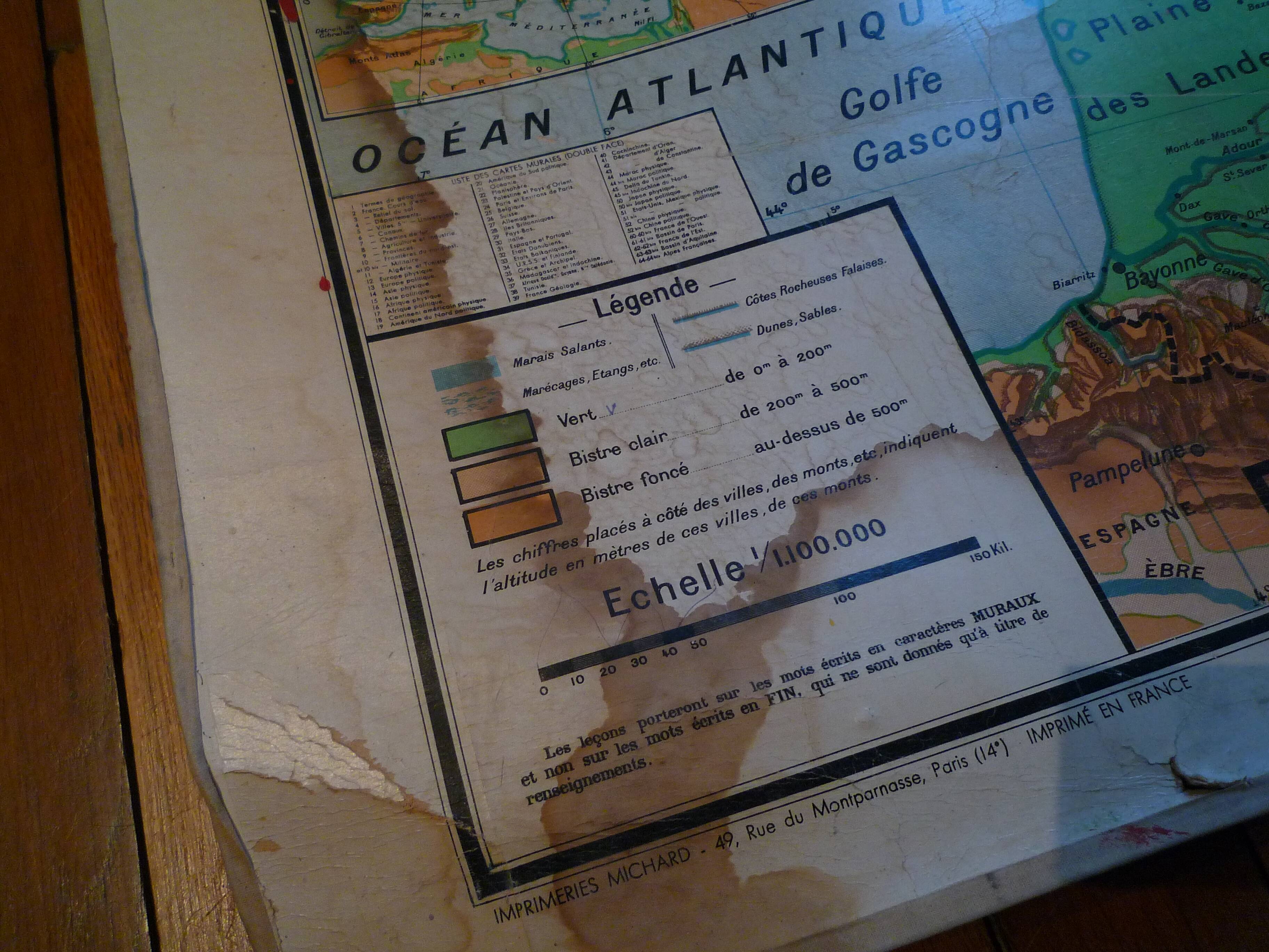Old school map, geographic, 50s-60s