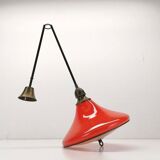 Suspension vintage en verre et laiton / Italie, 1960