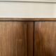 Sideboard made from recycled teak and metal legs