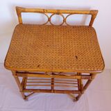 Pair of bamboo bedside tables