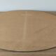 Large oval beveled faceted mirror, 48 x 30 cm