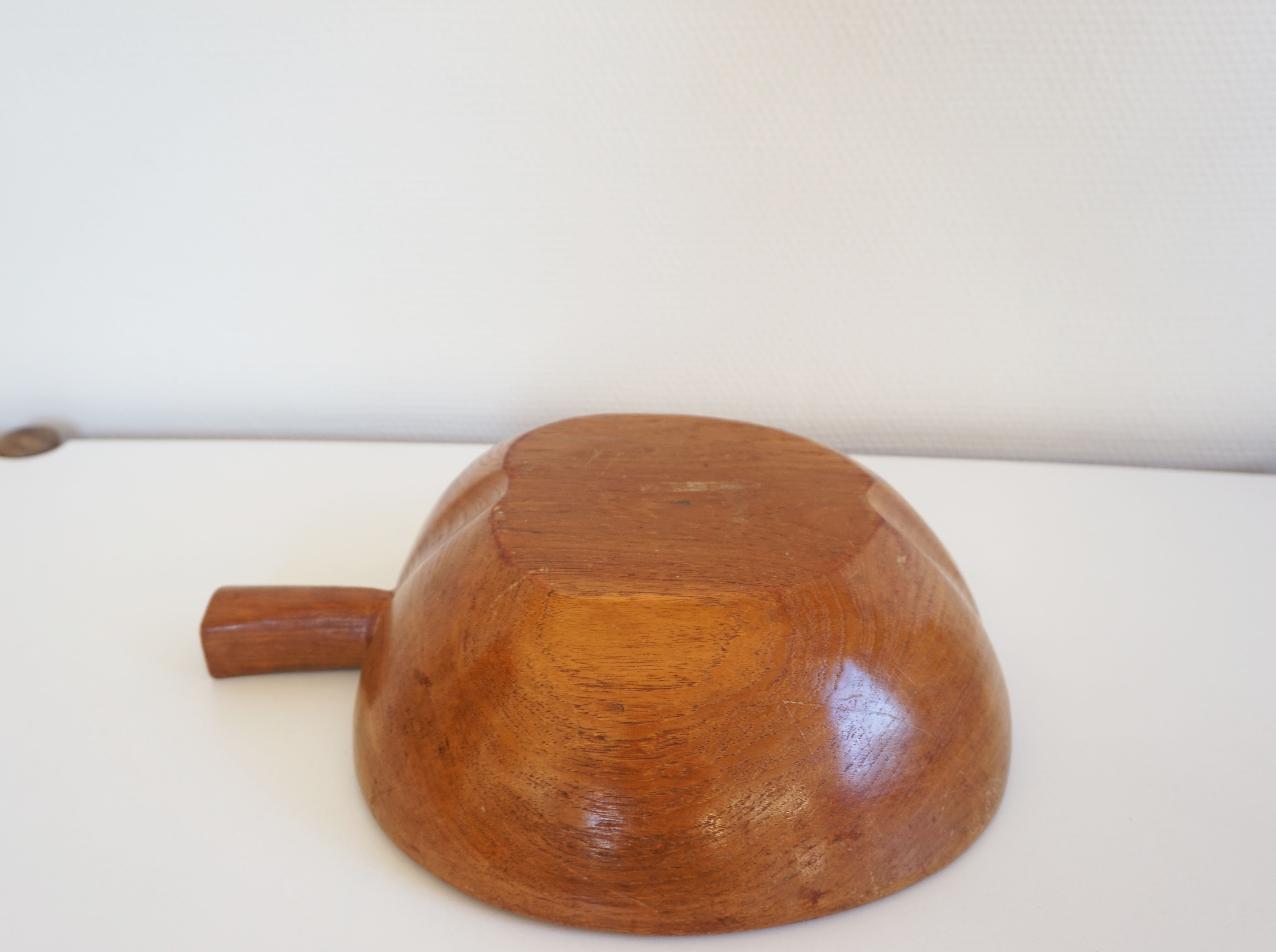 Large flat wooden vintage Apple shaped