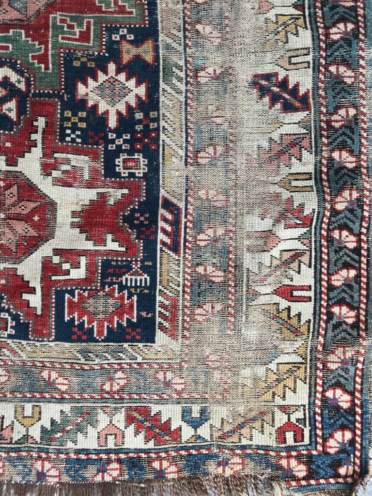 Carpet old Caucasian chirwan lesgui 133x100 cm